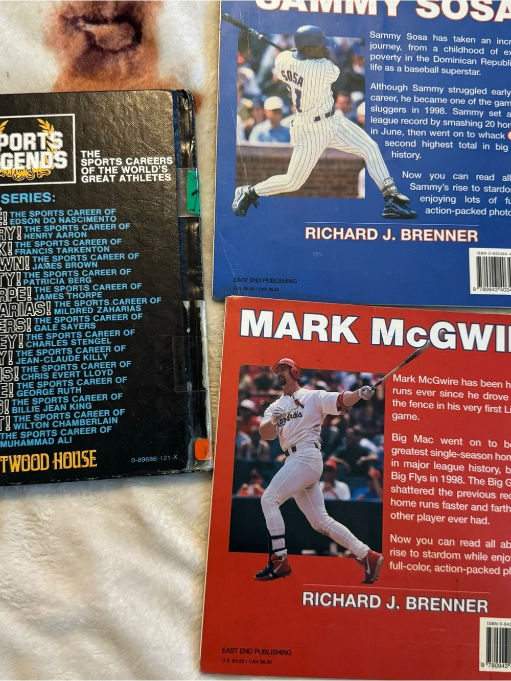 Vintage Sammy Sosa & Mark McGwire Sports Book Bundle 1990s Hardback